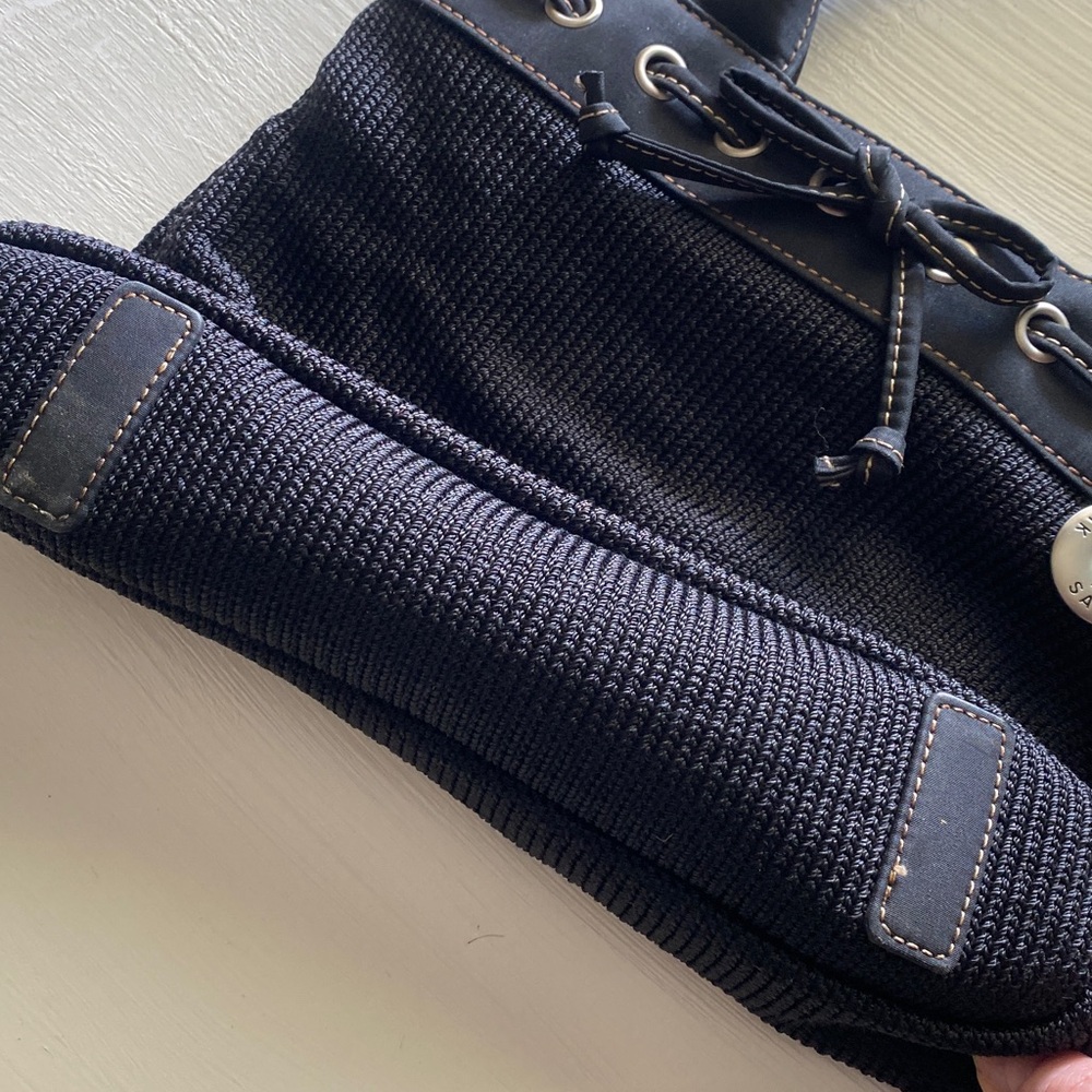 The Sak Black Knit Hand Bag with Silver Accent - Picture 8 of 10